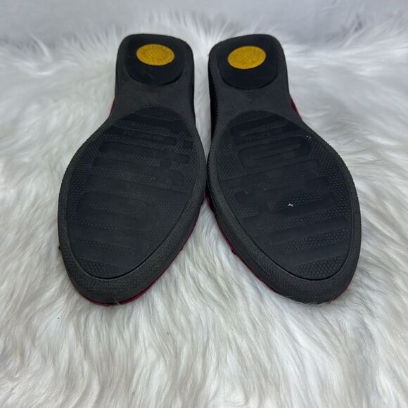 Fitflop Burgundy Suede Stud Fringe Penny Loafers Sz 6 - Picture 6 of 6